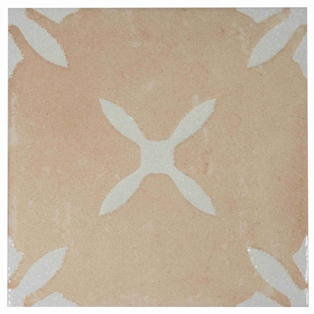 Apollo Tile Palmera 9x9 Terracotta Beige Porcelain Floral Square Wall and Floor Tile (6.96 sq ft/case), 13PK APLCAT88SNDFLW