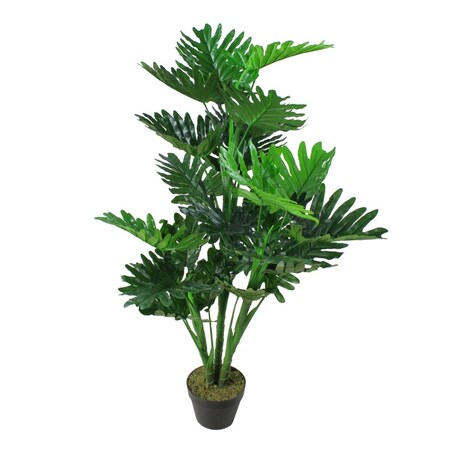 Lovelyhome 50 in. Artificial Philodendron Selloum Potted Plant, Green - Large LO1775920