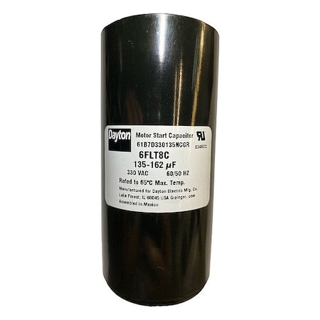 Dayton Motor Start Capacitor, Round 6FLT8