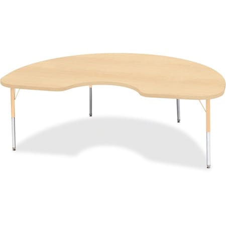 Jonti-Craft Berries Kidney Activity Table, 48 in. x 72 in., E-height, Maple/Maple/Camel 6423JCE251