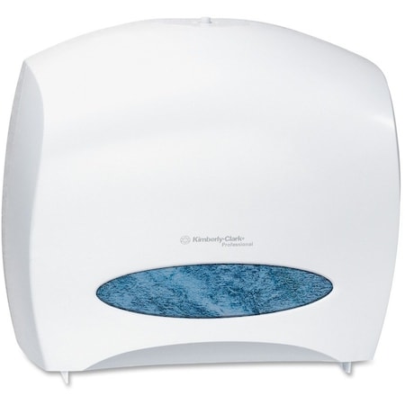 Kimberly-Clark Professional Toilet Paper Dispenser, Jumbo Core, Horizontal Double Roll, Plastic, White 09508