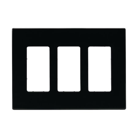 Eaton Wiring Devices Wallplate, 4.87 in L, 6-3/4 in W, 3-Gang, Polycarbonate, Black PJS263BK
