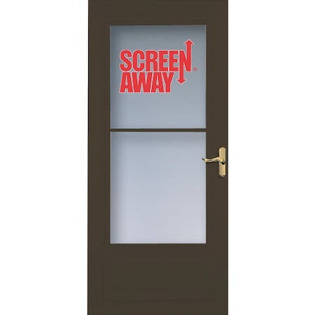 Larson Screenaway Lifestyle 36'' Wx80'' Hx1'' Thick Brown Mid View DuraTech Storm Door 83080042