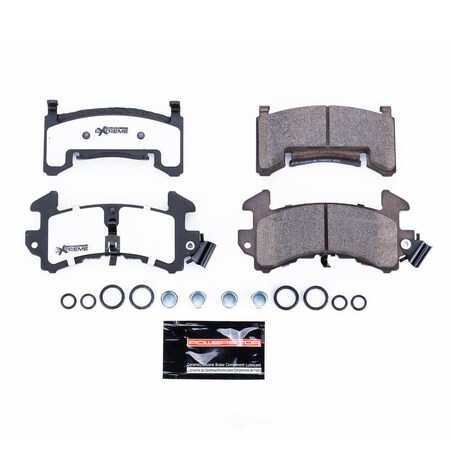 Powerstop Z26 Street Warrior Carbon Fiber-Ceramic Brake Pads with Hardware Z26-154