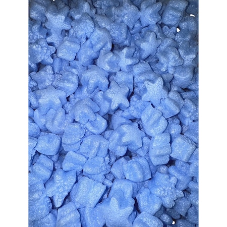 Bubblefast FunPak Blue Stars Packing Peanuts Plant Based Biodegradable Compostable 1.5 cu ft Bag FP 1.5-Blue Stars