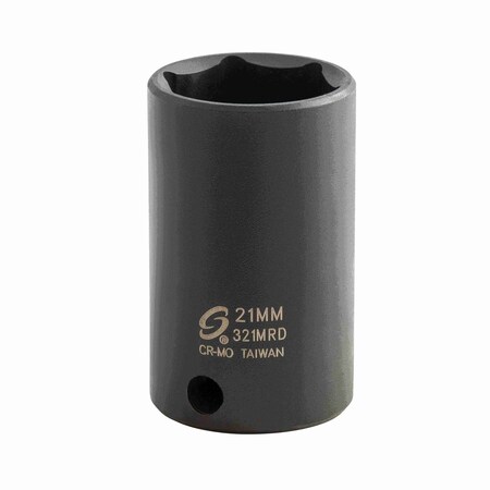 Sunex 3/8 in Drive 21Mm Semi-Deep Impact Socket 321MRD
