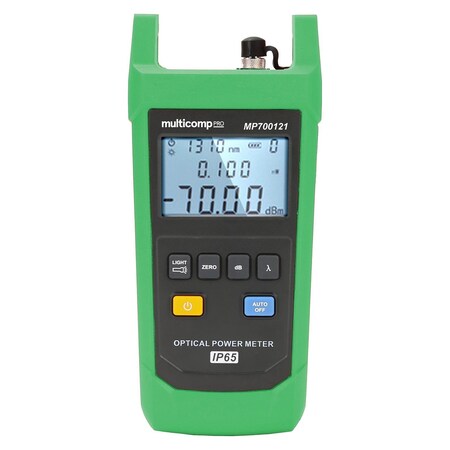Multicomp Pro Fiber Optic Tester, FC Fibre Optic, Indium Gallium Arsenide, -70 dBm, 10 dBm MP700121