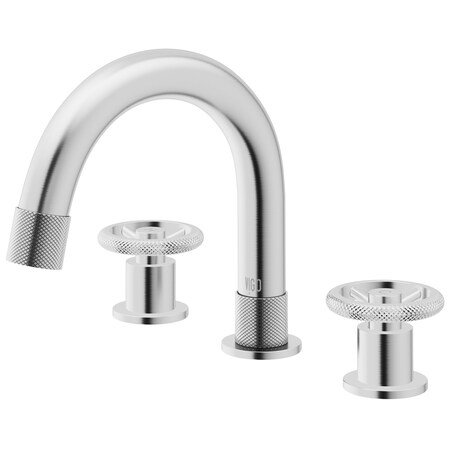 Vigo Wythe Two Handle Three-Hole Widespread Bathroom Faucet in Brushed Nickel VG01306BN