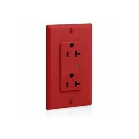 Leviton Surge Protector Receptacle, 20 Amp, 125 Volt, 5-20R NEMA, Red 5380-R