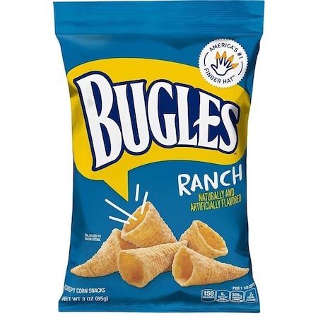 Bugles Crispy Corn Snack, Classic Ranch, 3 oz Bag 693400