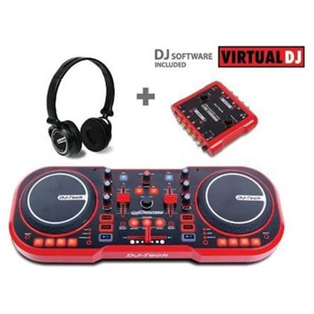First Audio Mfg USB DJ MIDI Controller with Headphones and External Sound Interface FI489200