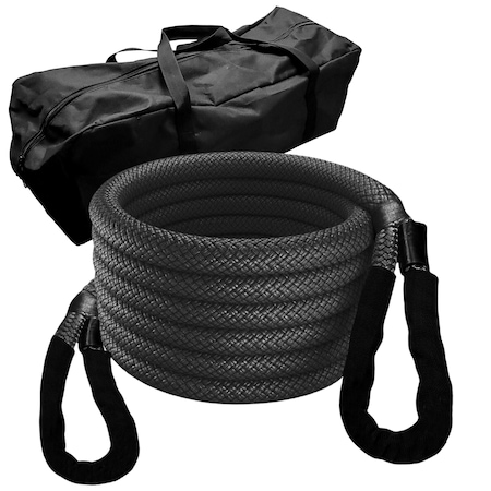 Tie 4 Safe 7/8'' x 20' Kinetic Recovery Tow Rope Snatch Strap for UTV Truck Jeep 22,000 LBS TR10HP-05-2219