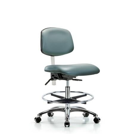 Blue Ridge Ergonomics Vinyl Clean Room Chair BR-NCR-VMBCH-CR-T1-A0-CF-CC-8822