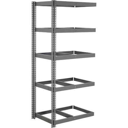 Global Industrial 5 Shelf, Heavy Duty Boltless Shelving, Add On, 48"W x 24"D x 96"H, No Deck B3164045