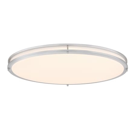 Westinghouse Lauderdale 33in 40W LED Indoor Flush Mount, Color Temp Select, Brushed Nickel, Frosted Acrylic 6136200