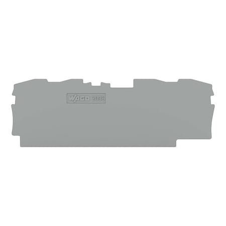 Wago Terminal Block, 3.49" L, 1.19" W, Gray 2006-1491
