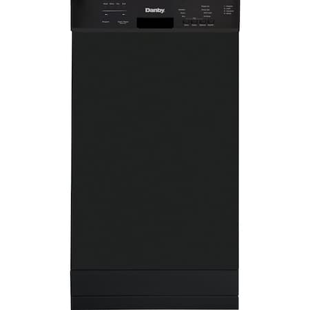 Danby 18 in. Built-in Dishwasher with Front Controls, Black DA15296
