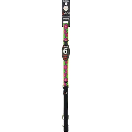 Lupine 3/4'' x 6 Ft. Woven Pattern Petunias Dog Leash 22209