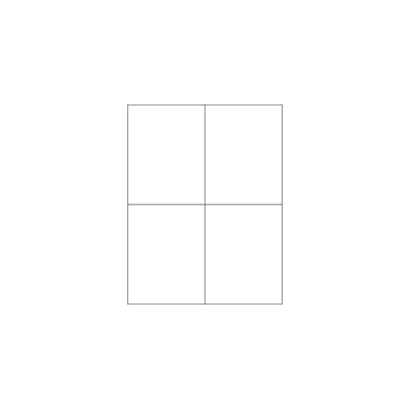 Bubblefast 4 1/4 x 5 1/2'' White Rectangle Laser Labels-4 Labels per Sheet BFLL131