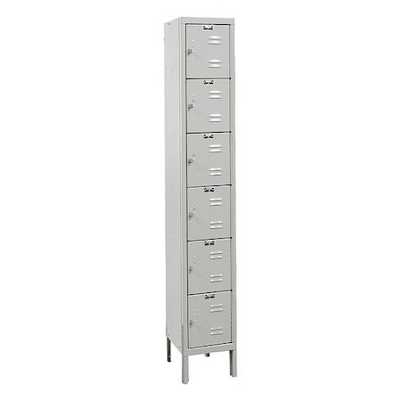 Hallowell Locker, 12 in H, 12 in w, Light Gray U1288-6A-PL