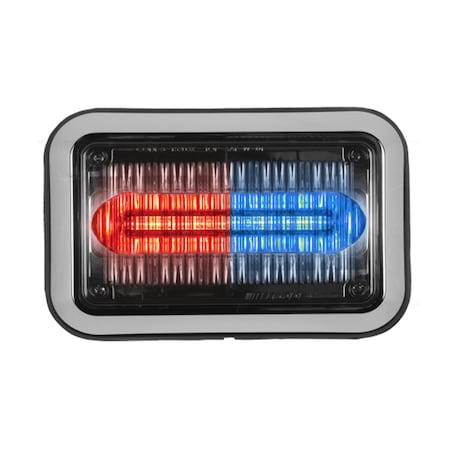 Code 3 LED PrizmIi, With Bezel, Red/Blue, 4"X6" 4612CRBBZ-75