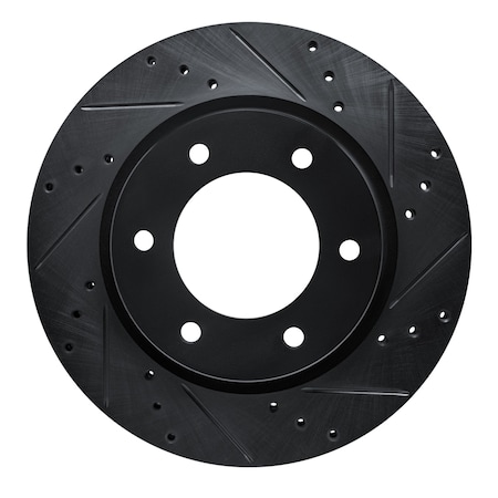 Dynamic Friction Co DFC Brake Rotor - Drilled and Slotted - Black 633-54275R