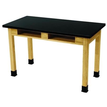 National Public Seatingrp Science Lab Table 36 in. Chemres Top Dual Book Compartment - 30 x 60 in. 1467918