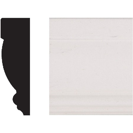 House Of Fara 3/4'' W.x2-1/2'' H.x8 ' L. Wht MDF Fluted Casing Molding 8587