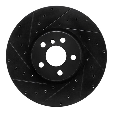 Dynamic Friction Co DFC Brake Rotor - Drilled and Slotted - Black 633-32020L