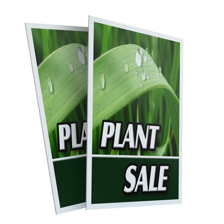 Signmission Plant Sale, Plastic Signs Only 24 Inch x 36 Inch, Corrugated Plastic, 2PK CSB-2436-2PACK-Plant Sale