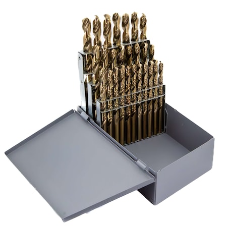 Drill America 26 Piece Cobalt Jobber Length Drill Bit Set, A - Z, DWDCO Series DWD26J-CO-SET