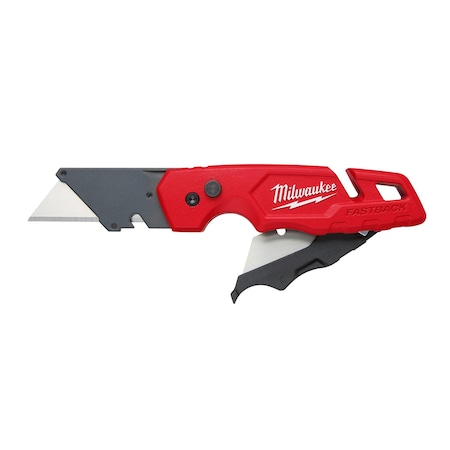 Milwaukee Tool FASTBACK Folding Utility Knife with Blade Storage, 6-7/8 in, Red 48-22-1502