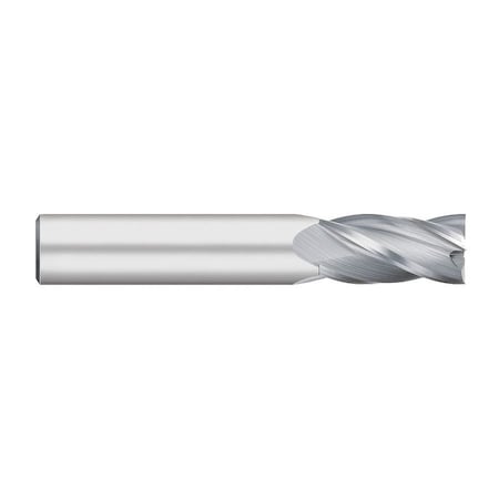 Titan Usa 4  Flute Square End Mill, 3/8 in dia, 1 in LOC, Uncoated Solid Carbide TC10524