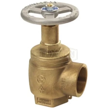Dixon Angle Hose Valve, 1-1/2 in, FNPT, Brass Body AVF150