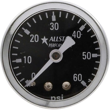 Allstar Performance 1.5 in. Dia. 0-60 PSI Dry Type Pressure Gauge ALL80214