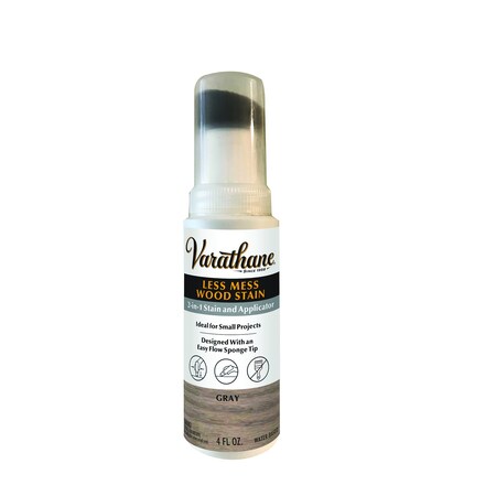 Varathane Less Mess Wood Stain, Gray, 4 oz Bottle 368034