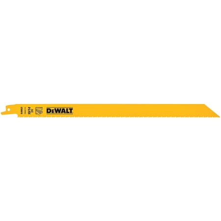Dewalt Reciprocating Saw Blade, L:12, TPI:10/14, PK5 DW4839