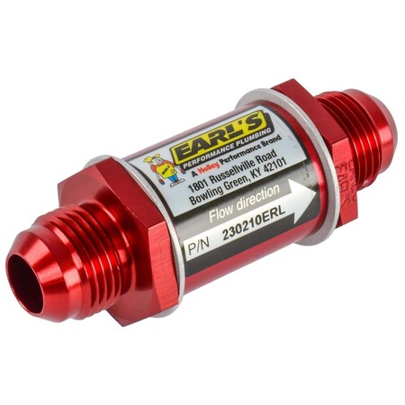 Earls No. 10AN Fuel Filter - Red Anodized E14-230210