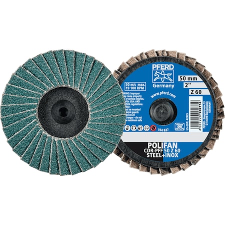 Pferd 2'' POLIFAN Mini Flap Disc - Flat - Zirconia - 60 Grit 42925