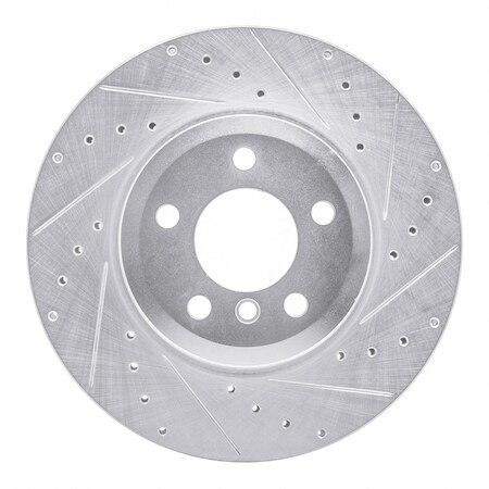 Dynamic Friction Co DFC Brake Rotor - Drilled and Slotted - Silver 631-31141R