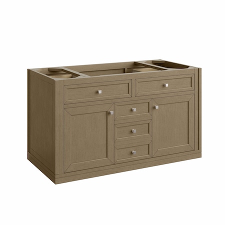 James Martin Vanities Chicago 48in Single Vanity, Walnut Whisper, w/ 3 CM Parisien Bleu Silestone Top 503-V48-WLW-3PBL