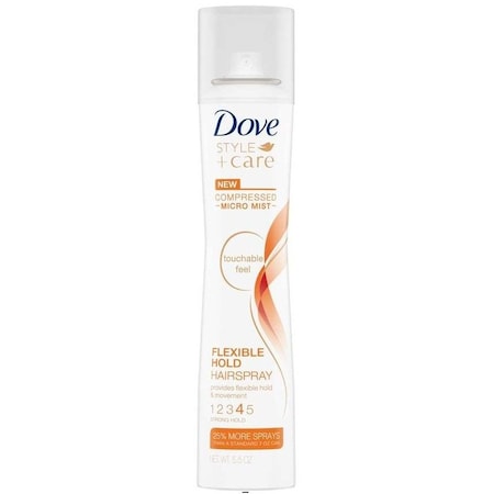 Dove Style Plus Care Compressed Micro Mist Flexible Hold Hair Spray, 5.5 Ounce, 6PK 67135