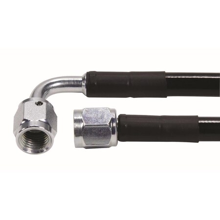 Allstar Performance Coated Braided Line 18 in. No.4 Hose 4 AN Straight - 4 AN Straight 90 deg Steel ALL48444-18