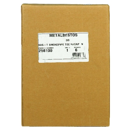 Selkirk 6 in. X 6 in. X 6 in. Stainless Steel Stove Pipe Tee Cap Flow Tee DSP6TE-1