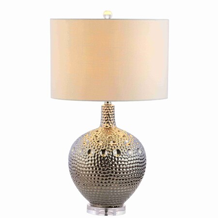 Jonathan Y Andrews 27" Ceramic LED Table Lamp, Chrome JYL5025A