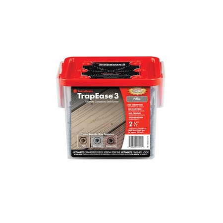 Fastenmaster Composite Deck Screws TrapEase 3 No. 10 X 2-1/2in L Torx TTAP Flat Head Epoxy Coated FMTR3-212-350SL