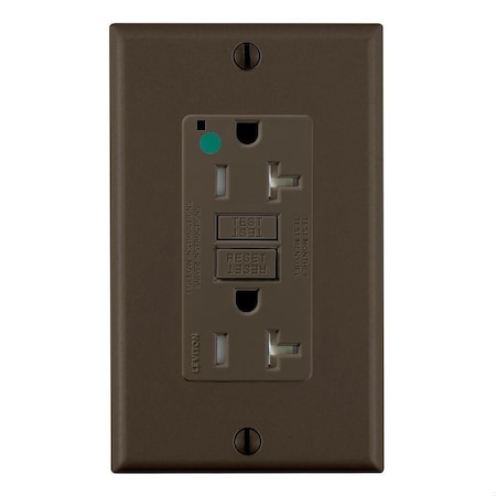 Leviton SmartlockPro GFCI 20A HG/TR/PI Brown GFTR2-HF