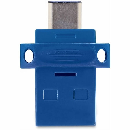 Verbatim Store n' Go Dual USB 3.0 Flash Drive for USB-C Devices, 32 GB, Blue 99154