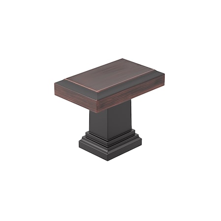 Richelieu Mirabel Collection 1 1/2 in (38 mm) x 15/16 in (24 mm) Brushed Oil-Rubbed Bronze Transitional Cabinet Knob BP79538BORB