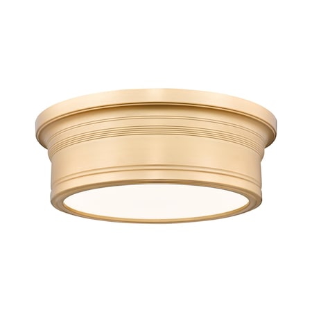 Z-Lite Bentley Modern Gold 1 Light Flush Mount 7702F12-MGLD-LED